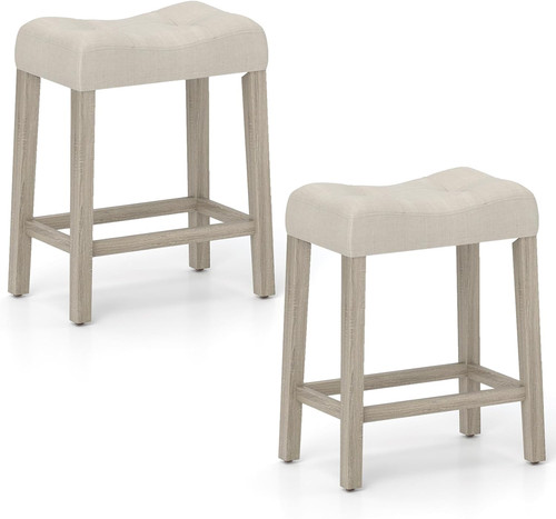 Wooden saddle stools set - wooden,