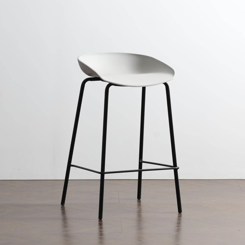 Pair grey bar stools curved - pair,