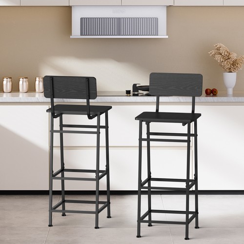 2pcs bar stools with - back, high
